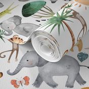 Wild Safari Animals – Jungle Animals Nursery Bedding, Lion Elephant Giraffe Zebra Rhino Cheetah  // It's a Jungle collection