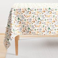 Wild Safari Animals (half scale) Jungle Animals Nursery Bedding, Lion Elephant Giraffe Zebra Rhino Cheetah  // It's a Jungle collection