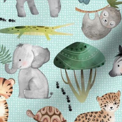 Wild Safari Animals (crystal) Jungle Animals Nursery Bedding // It's a Jungle collection