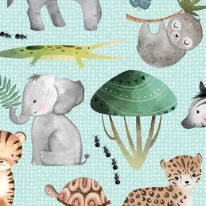 Wild Safari Animals (crystal) Jungle Animals Nursery Bedding // It's a Jungle collection