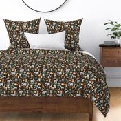 Wild Safari Animals (half-scale coffee) Jungle Animals Nursery Bedding, Lion Elephant Giraffe Zebra Rhino Cheetah  // It's a Jungle collection