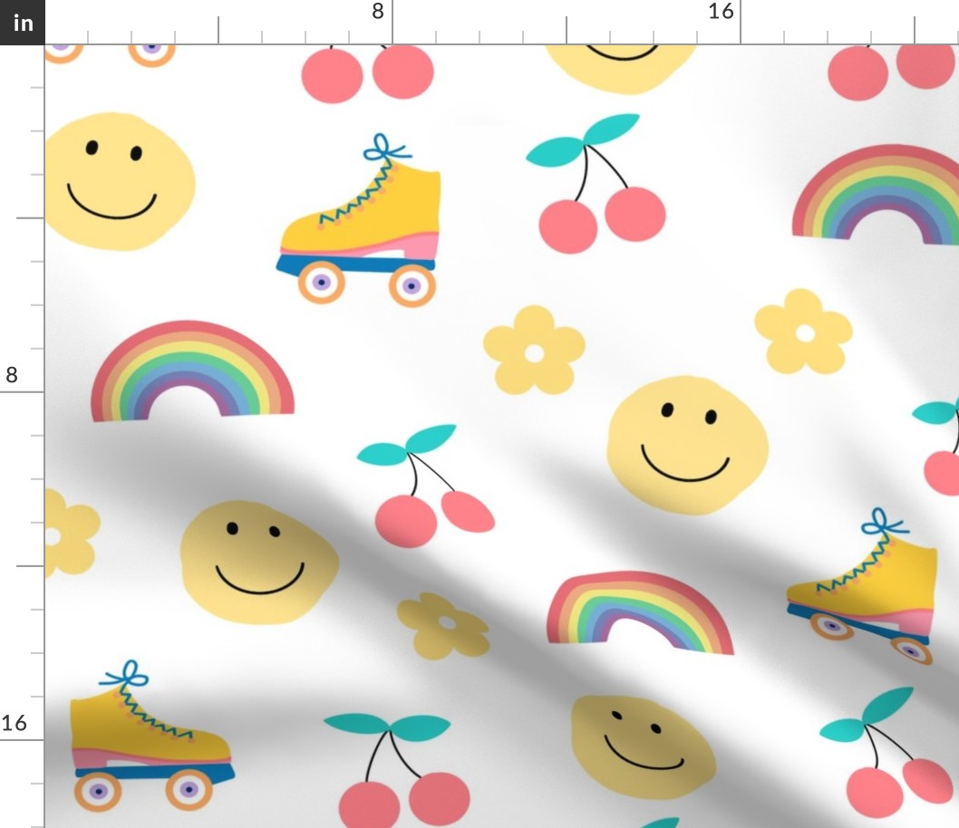Cheery Retro Rainbows and Smiles Y2K 