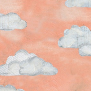 Cloudy Sky Peach Extra Large