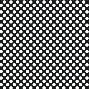 Dots white on black