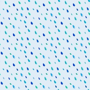 raindrop blue small scale