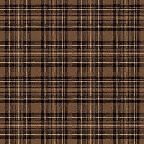 ★ 70s BROWN TARTAN XS ★ Royal Stewart inspired / Extra Small Scale (2") / Collection : Plaid ’s not dead – Classic Punk Prints 