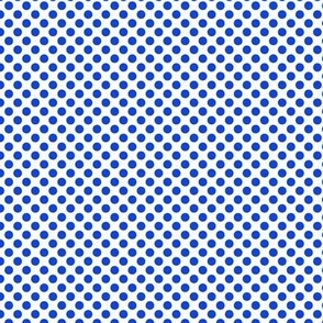 Dots blue on white