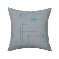 Orbs Starburst - Light Gray/Turquoise