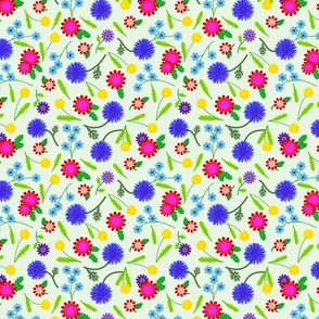 Bright Floral with soft green background