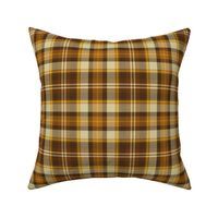 Brown Caramel and Cream Aerial View Plaid