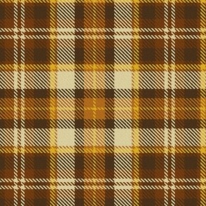 Brown Caramel and Cream Aerial View Plaid