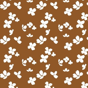 Dogwood Petals // Cognac Background