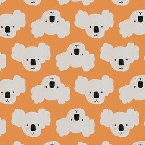 Koala Faces - on Orange