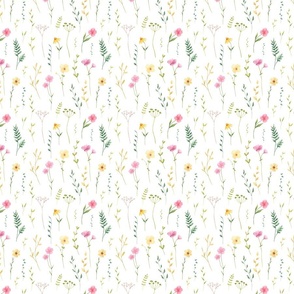 Wildlowers watercolor summer floral  collection
