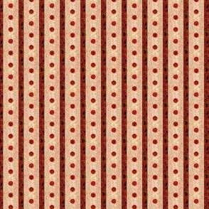 The Charm of Red - Little Dotted Stripes  -  Mini Print