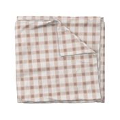 Rustic Gingham Check Soft Brown