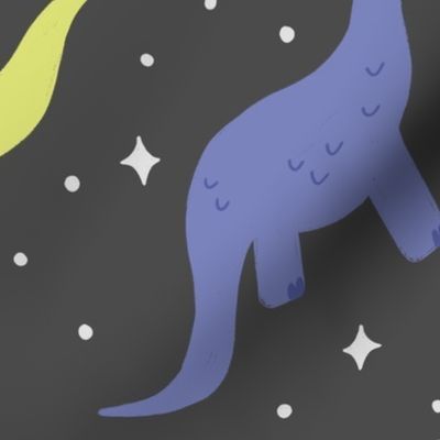 Cute Dinosaurs in Space - Large