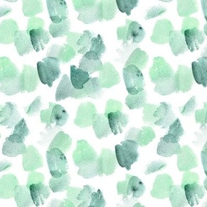 Mint painterly vibes - watercolor abstract spots - painted minimal brush strokes a828-4