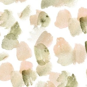 Neutral painterly vibes - beige watercolor abstract spots - painted minimal brush strokes a828-6