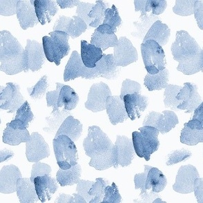 Indigo painterly vibes - watercolor abstract spots - painted minimal brush strokes a828-10