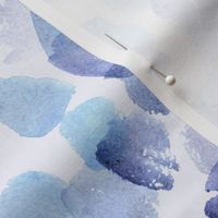 Indigo and blue painterly vibes - watercolor abstract spots - painted minimal brush strokes a828-9