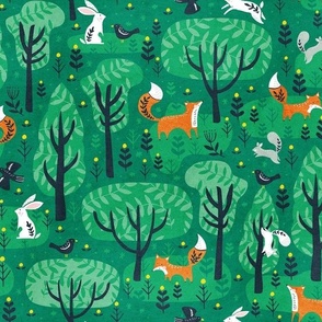  Foxes in the Emerald forest - smaller