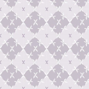 diamond patchwork leaves lilac