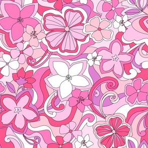 200 Flowers and Swirls pink