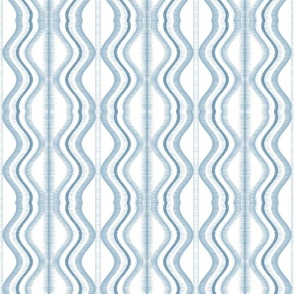 Shirred Soft blue stripe