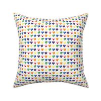 Rainbow Hearts Fabric-Small