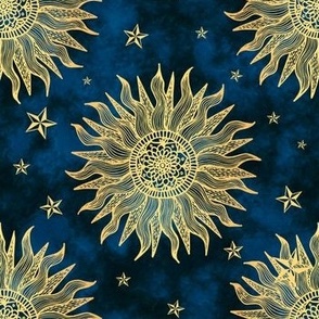Celestial Sun Mandala Pattern