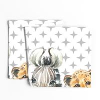 Cheetah Rhino Zebra Baby Quilt Panel