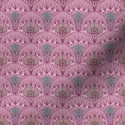 Pink Art Deco Feathers