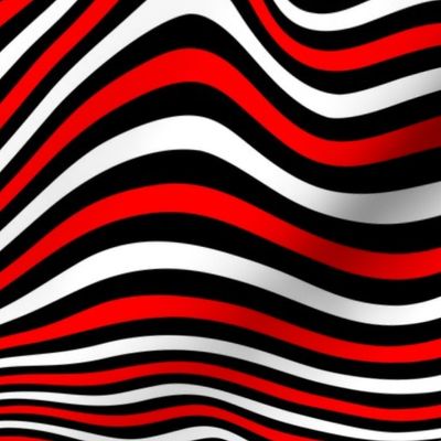 trippy stripe red white and black