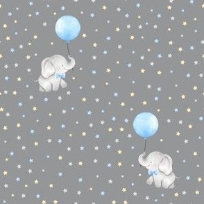 small scale elephant stars grey