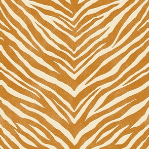 Zebra Stripes - extra large - gold and cream