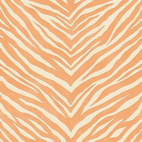 Zebra Stripe - extra large - peach and cream