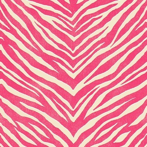 Zebra Stripe - extra large - pink and cream