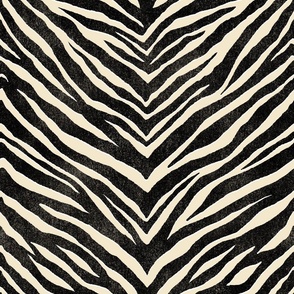 Zebra Stripe - extra large - black and cream