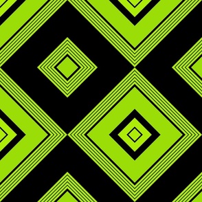 Lime and Licorice: Deco Diamonds - 12in x 12in