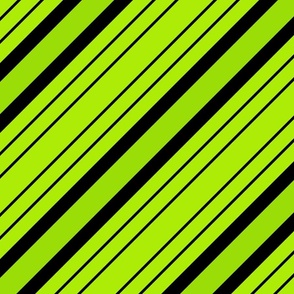 Lime and Licorice: Slanted Stripes - 12in x 12in