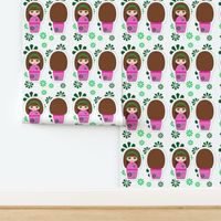 Kokeshi Brunette Swatch Toy