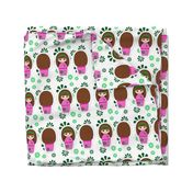 Kokeshi Brunette Swatch Toy