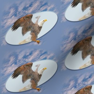 5x4-Inch Repeat of Trompe-l’Oeil Eagle Flying Free