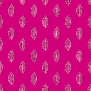 Beige leaves on Pink