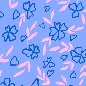Blue Ditsy Florals