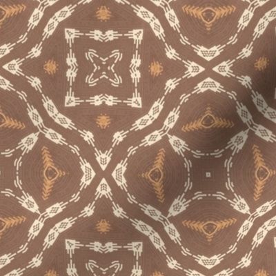  Kilim Mandala Pattern Natural Brown small