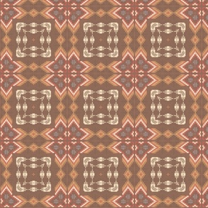 Natural Brown Navajo Kilim  Squares  small