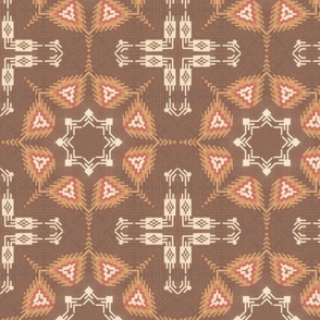 Brown Tone , Kilim Mandala Pattern  medium