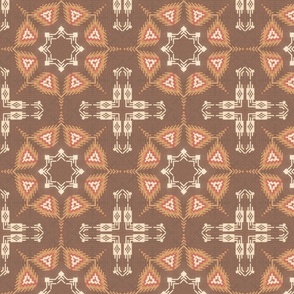 Brown Tone , Kilim Mandala Pattern  small